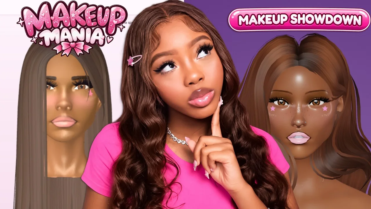 YouTube cover thumbnail for a Makeup Mania and Makeup Frenzy comparison
